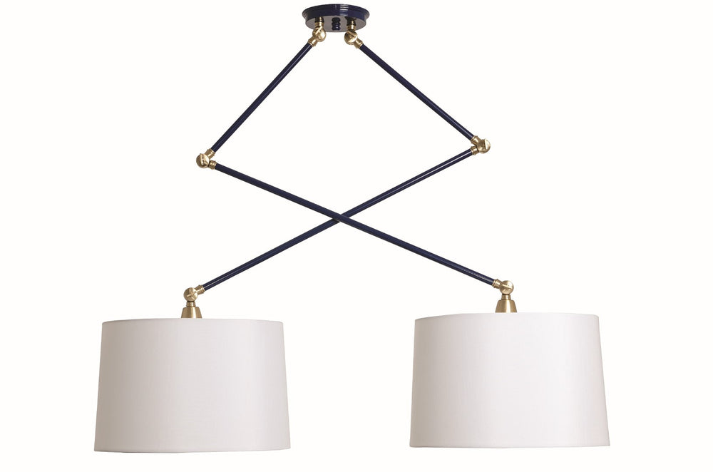House Of Troy Uptown Double Adjustable Pendant Light - Stylish Modern Design With Six Points Of Customization Satin Brass,Polished Brass  Up502-sb/Pb