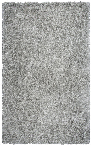 Rizzy Urban Dazzle UR341A Hand Tufted Contemporary/Shag  Polyester / Lurex Rug Light Gray 9' x 12'