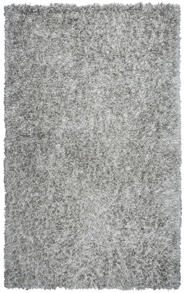 Rizzy Urban Dazzle UR341A Hand Tufted Contemporary/Shag  Polyester / Lurex Rug Light Gray 9' x 12'