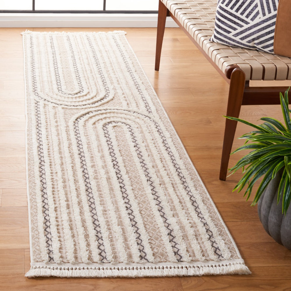 Safavieh Urban Exclusive Contemporary Area Rug - Turkish Craftsmanship For Modern Home Decor Elegance Beige ,Ivory 65% Polyester,35% Cotton Urb210b-3
