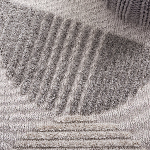 Safavieh Urban 218f Grey/Light Grey Large Rectangle Rug - Stylish 9' X 12' Soft Polyester And Cotton Blend Grey ,Light Grey 65% Polyester,35% Cotton Urb218f-9