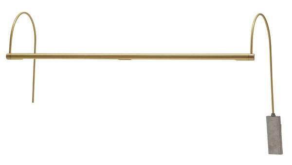 House Of Troy Ultra Slim-line 28" Led Picture Lights - Dimmable, Line Voltage, Elegant Design For Stunning Displays Satin Brass Metal Usledz28-51