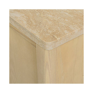 Moe's Home Blake Sideboard With Elegant Turkish Travertine Top And Solid Ash Base For Timeless Home Décor Beige Turkish Beige Travertine,Solid Ash Base And Door Edges Ut-1006-34