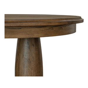 Moe's Home Jamie Extension Dining Table: Elegant Vintage Design With Seamless Self-storage For Any Gathering Brown Ash Veneer Over Mdf Tabletop And Bottom Leg,Rubberwood Tabletop Edge And Leg Ut-1008-03-0