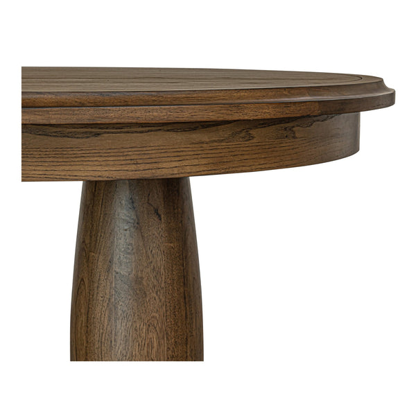 Moe's Home Jamie Extension Dining Table: Elegant Vintage Design With Seamless Self-storage For Any Gathering Brown Ash Veneer Over Mdf Tabletop And Bottom Leg,Rubberwood Tabletop Edge And Leg Ut-1008-03-0