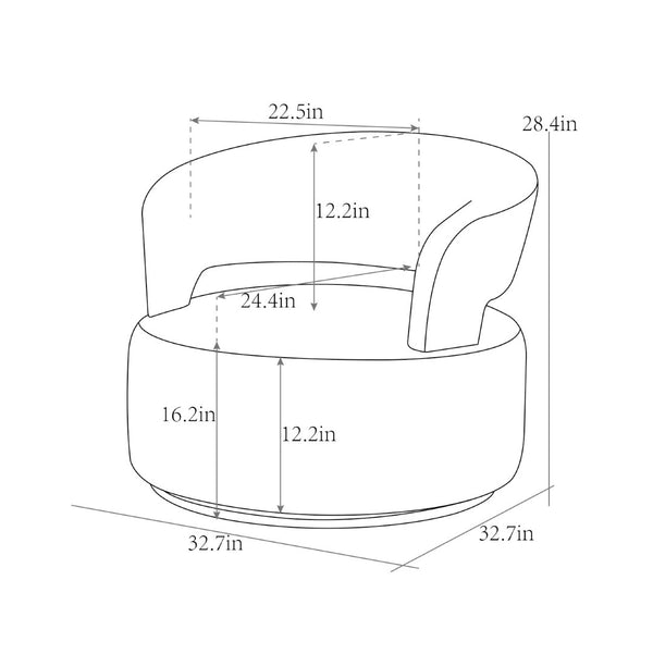 Pasargad Home Piagia Swivel Barrel Chair - Ultra-plush Silver Upholstery For Modern Comfort & Style Silver Polyester Pzw-20087