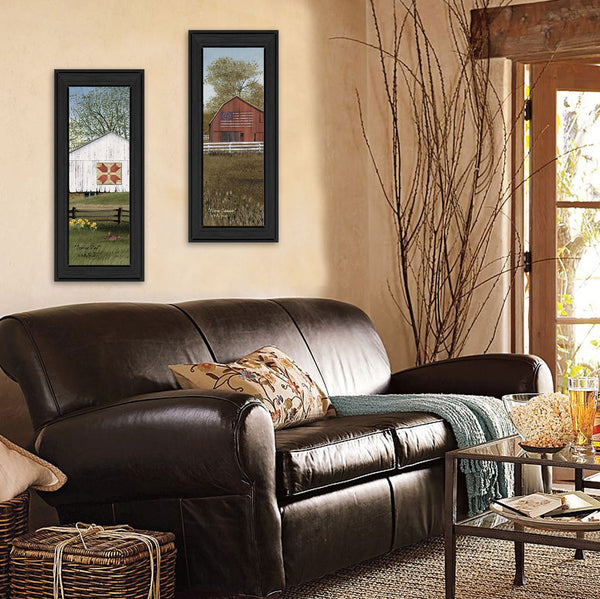 English Elm Trendy Decor 4u Billy Jacobs Rustic Barn Framed Print Folk Art Farmhouse Wall Accent B06786794