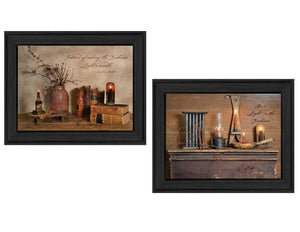 English Elm Trendy Decor 4u Billy Jacobs Candles Farmhouse Framed Art Solid Wood Ready to Hang B06786801