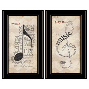 English Elm Trendy Decor 4u Music Minimalist Framed Print Solid Wood Art for Bedroom Living Room B06786862