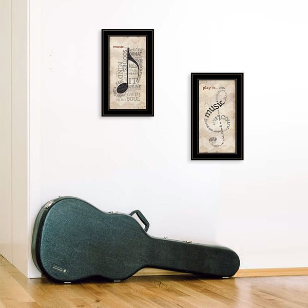 English Elm Trendy Decor 4u Music Minimalist Framed Print Solid Wood Art for Bedroom Living Room B06786862