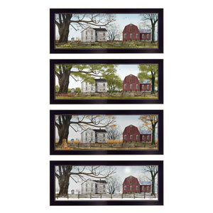 English Elm Trendy Decor 4u Billy Jacobs Pastoral Seasons Wood Framed Art for Farmhouse Living B06786894