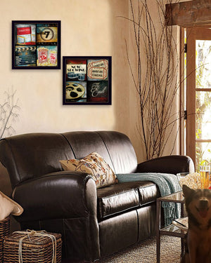 English Elm "at the Movies" 2-piece Cinema Wall Art Set Black Framed Prints for Media Rooms B06786911