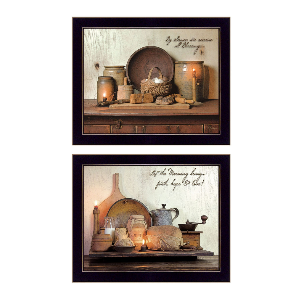 English Elm "by by Grace Collection Susan Boyer 2 Piece Framed Wall Art Set for Modern Interiors B06786995