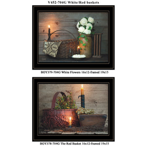 English Elm "white and Red Framed Two Piece Wall Art Set by Susie Boyer for Modern Interiors B06787112