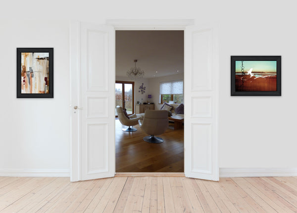 English Elm "abstract Flight" 2-piece Framed Wall Art Set Bold Graphic Modern Gallery Display B06787170