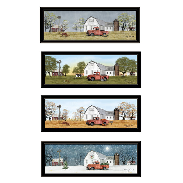 English Elm "billy Jacobs Pastoral Four Seasons Framed Wall Art Set for Living Room Gallery B06787308