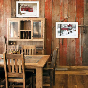 English Elm "winter Evening" Billy Jacobs Two Piece Framed Landscape Art Rustic Farmhouse Wall Set B06787321