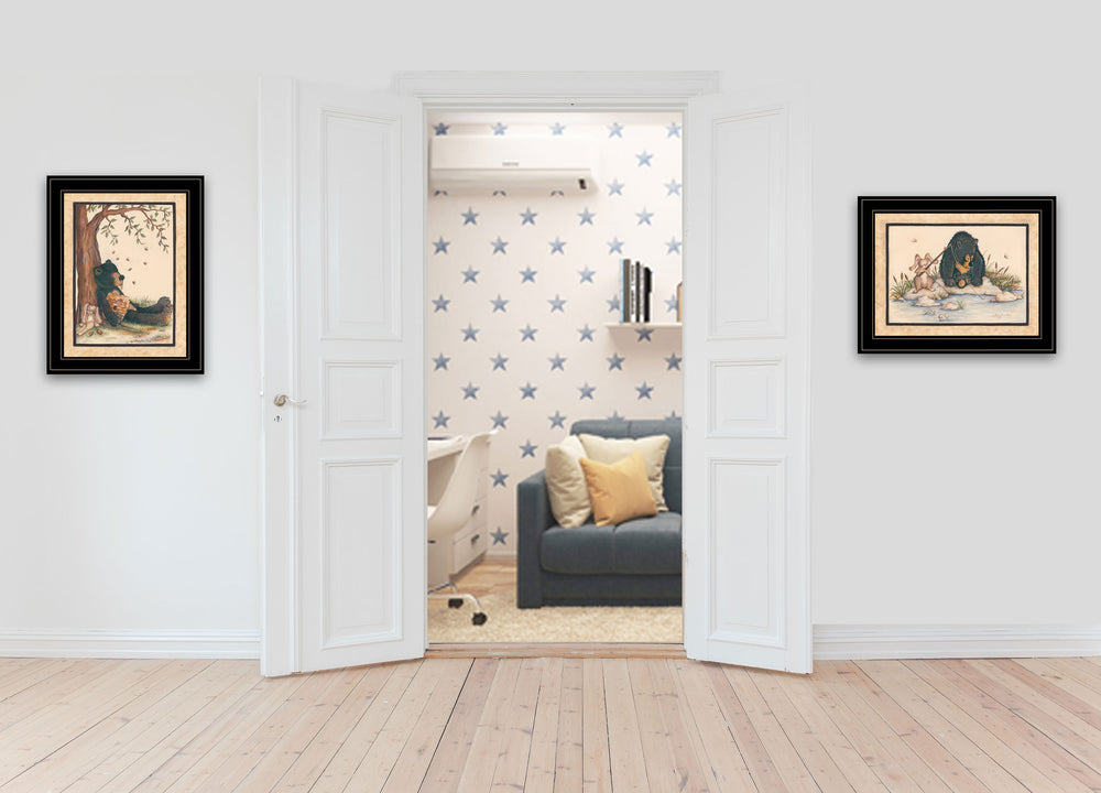 English Elm "gone Fishing" Mary June 2-piece Framed Wall Art Set for Modern Living Spaces B06787332