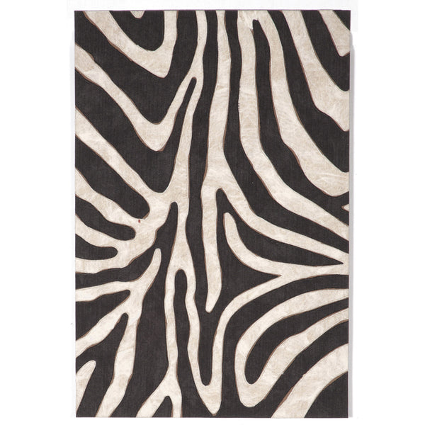 Trans Ocean Liora Manne Visions I Zebra Indoor/Outdoor Handmade Pillow - Stylish Graphic Animal Print Accent Black Polyester Vaf23304348