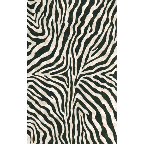 Trans Ocean Liora Manne Visions I Zebra Indoor/Outdoor Handmade Pillow - Stylish Graphic Animal Print Accent Black Polyester Vaf46304348