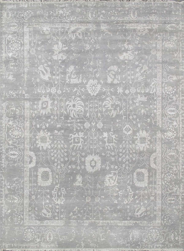 Pasargad Luxurious Hand-knotted Silk & Wool Area Rug - Stylish, Durable Elegance For Any Space   Vase-2 8x10