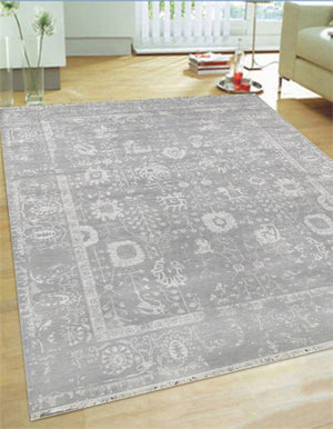 Pasargad Luxurious Hand-knotted Silk & Wool Area Rug - Stylish, Durable Elegance For Any Space   Vase-2 8x10