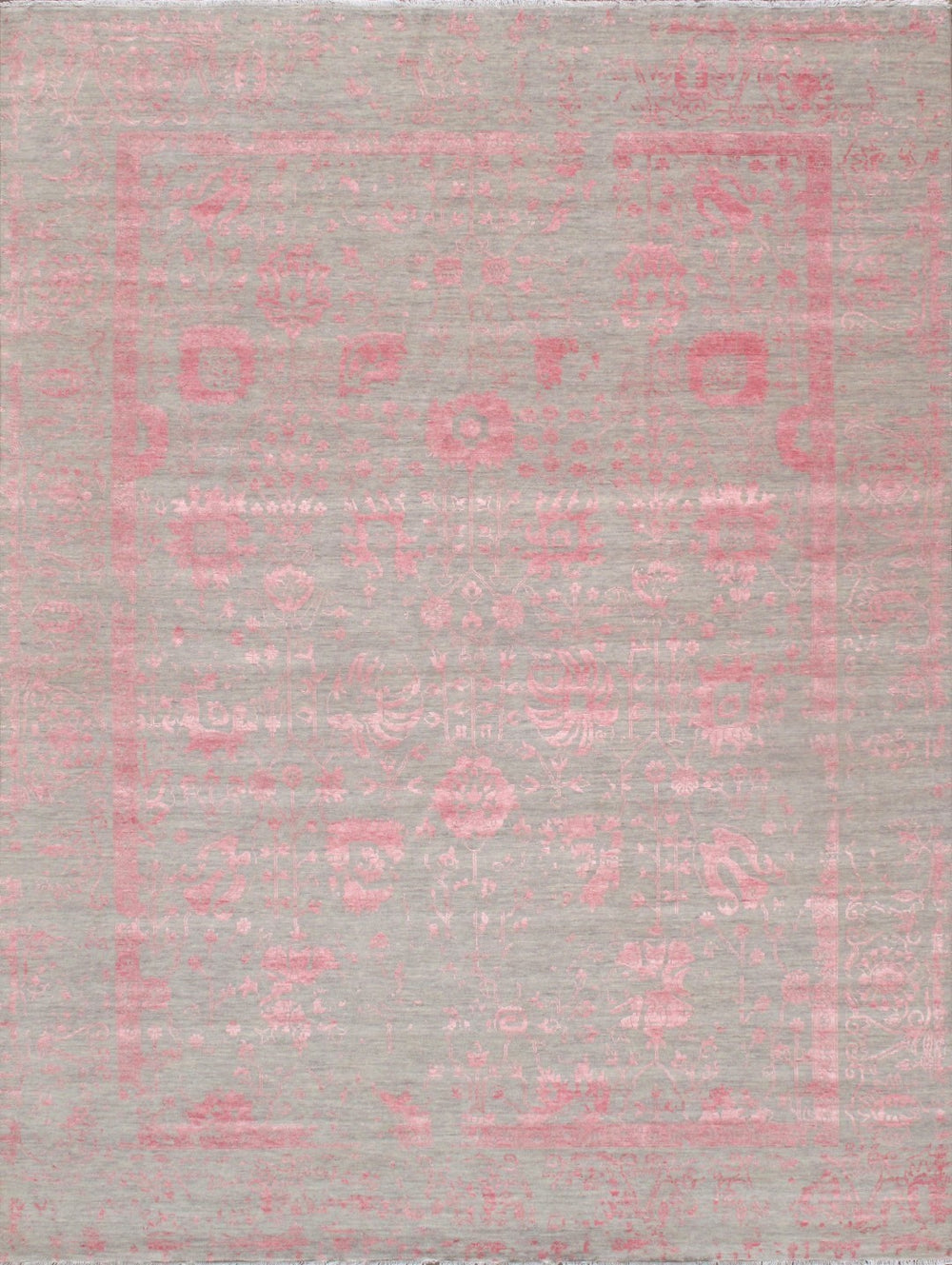 Pasargad Luxurious Hand-knotted Silk & Wool Area Rug - Stylish, Durable Elegance For Any Space   Vase-3bp 10x14