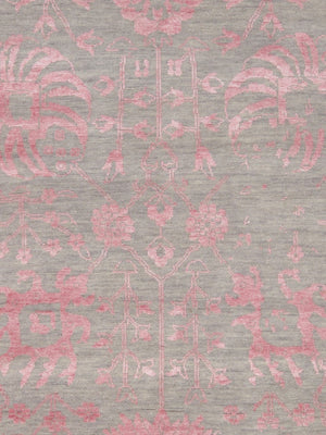 Pasargad Luxurious Hand-knotted Silk & Wool Area Rug - Stylish, Durable Elegance For Any Space   Vase-3bp 10x14