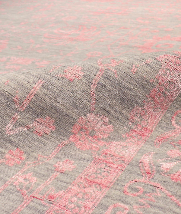 Pasargad Luxurious Hand-knotted Silk & Wool Area Rug - Stylish, Durable Elegance For Any Space   Vase-3bp 10x14