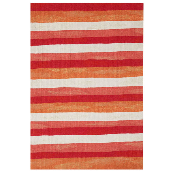 Trans Ocean Liora Manne Visions Ii Handmade Area Rug - Contemporary Painted Stripes For Indoor/Outdoor Use Red Polyester Vcf23431324