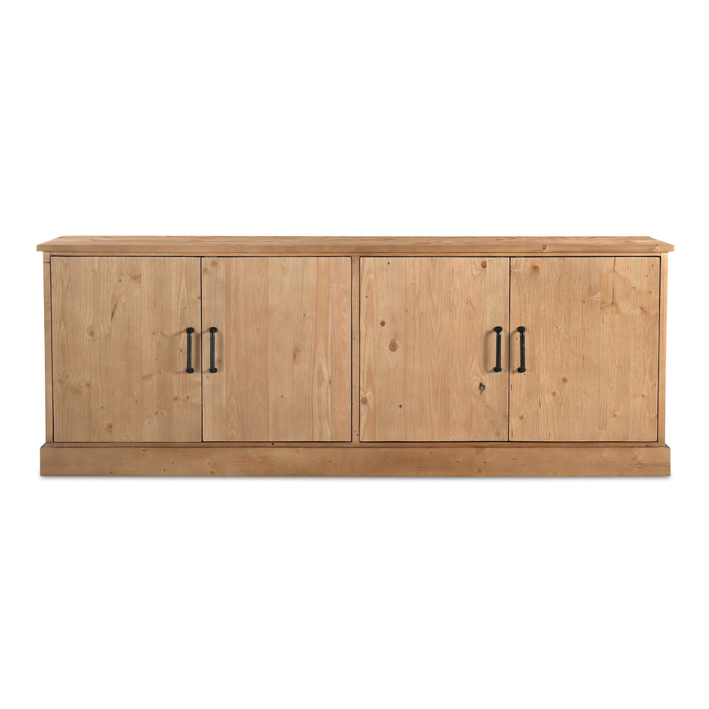 Moe's Home Tade Sideboard: Timeless Solid Pinewood Craftsmanship With Durable Design For Lasting Heritage Appeal Brown Solid Pinewood,Mdf Back Ve-1031-21