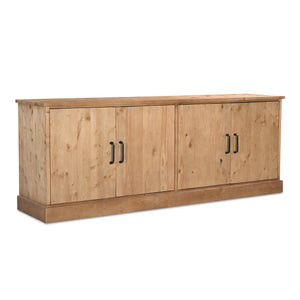 Moe's Home Tade Sideboard: Timeless Solid Pinewood Craftsmanship With Durable Design For Lasting Heritage Appeal Brown Solid Pinewood,Mdf Back Ve-1031-21