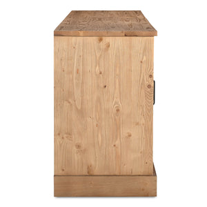 Moe's Home Tade Sideboard: Timeless Solid Pinewood Craftsmanship With Durable Design For Lasting Heritage Appeal Brown Solid Pinewood,Mdf Back Ve-1031-21