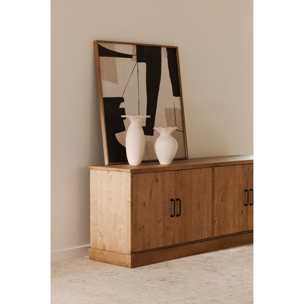 Moe's Home Tade Sideboard: Timeless Solid Pinewood Craftsmanship With Durable Design For Lasting Heritage Appeal Brown Solid Pinewood,Mdf Back Ve-1031-21