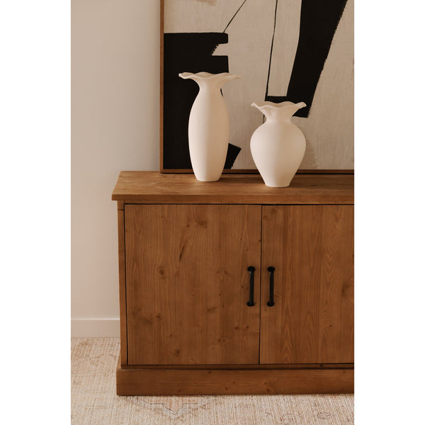 Moe's Home Tade Sideboard: Timeless Solid Pinewood Craftsmanship With Durable Design For Lasting Heritage Appeal Brown Solid Pinewood,Mdf Back Ve-1031-21