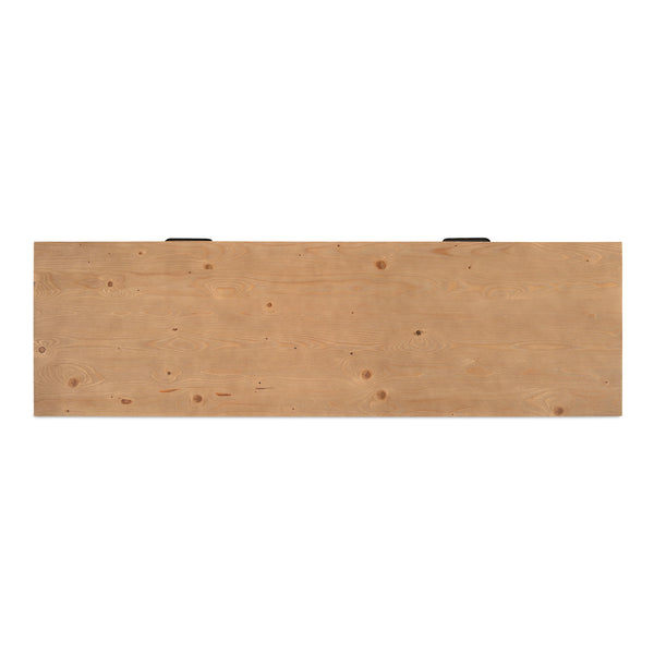 Moe's Home Tade Sideboard: Timeless Solid Pinewood Craftsmanship With Durable Design For Lasting Heritage Appeal Brown Solid Pinewood,Mdf Back Ve-1032-21