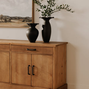 Moe's Home Tade Sideboard: Timeless Solid Pinewood Craftsmanship With Durable Design For Lasting Heritage Appeal Brown Solid Pinewood,Mdf Back Ve-1032-21
