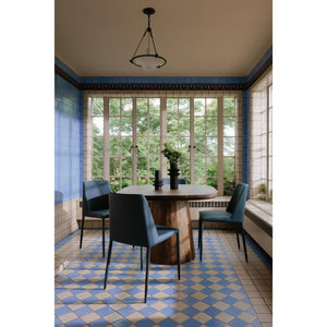 Moe's Home Freed Dining Table - Modern Rustic Acacia Wood Design With Oversized Pedestal Base For 4 Guests Natural Solid Acacia Wood Ve-1111-03-0