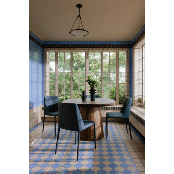 Moe's Home Freed Dining Table - Modern Rustic Acacia Wood Design With Oversized Pedestal Base For 4 Guests Natural Solid Acacia Wood Ve-1111-03-0