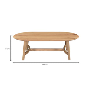 Moe's Home Trie Coffee Table - Exquisite Solid Oak Design With Unique Wood Grains For Timeless Elegance And Style Natural Solid Oak Ve-1119-24-0