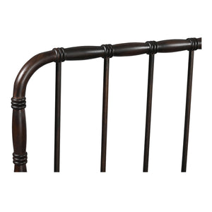 Moe's Home Vivian Bed - Timeless Elegance In Solid Acacia Wood With Turned Detailing For Luxurious Comfort Brown Acacia Wood Ve-1129-20-0