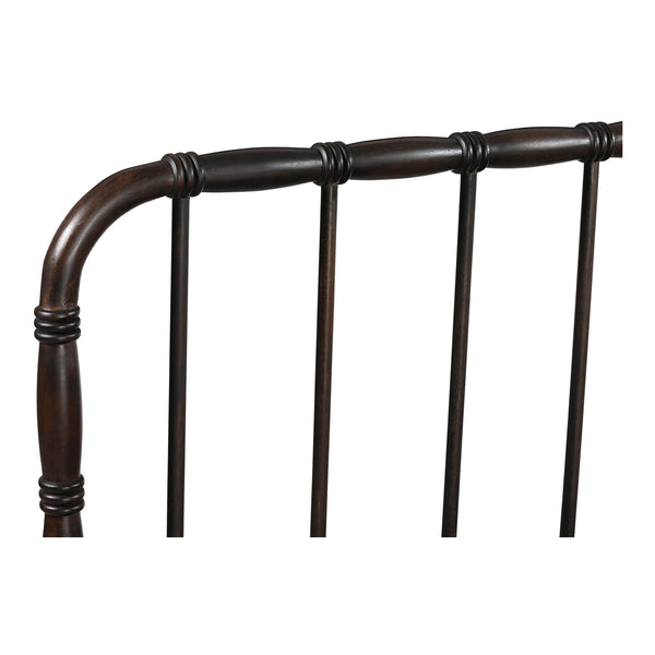 Moe's Home Vivian Bed - Timeless Elegance In Solid Acacia Wood With Turned Detailing For Luxurious Comfort Brown Acacia Wood Ve-1130-20-0