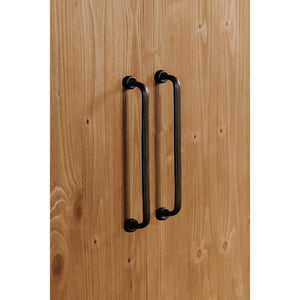 Moe's Home Tade Tall Cabinet - Timeless Solid Pine Design With 3 Shelves, Inspired By Irish Antique Craftsmanship Brown Solid Pine Wood Ve-1131-21