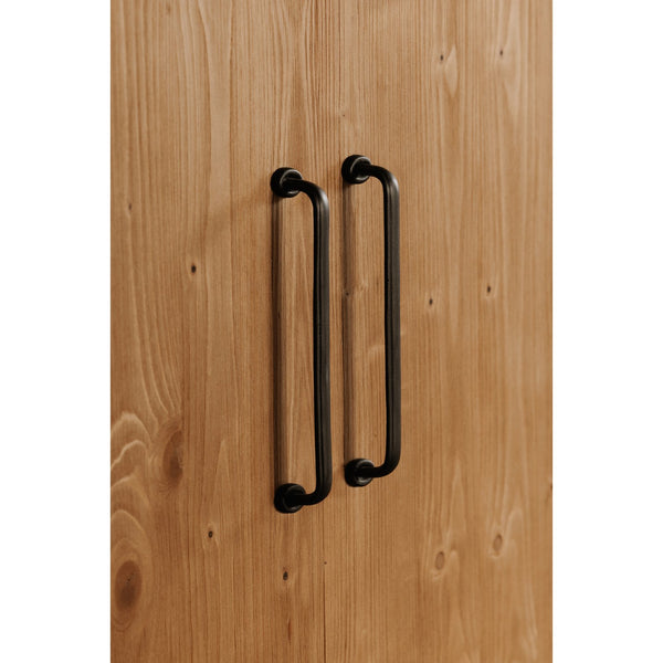 Moe's Home Tade Tall Cabinet - Timeless Solid Pine Design With 3 Shelves, Inspired By Irish Antique Craftsmanship Brown Solid Pine Wood Ve-1131-21