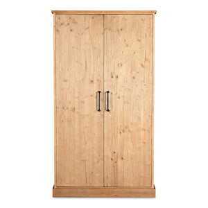 Moe's Home Tade Tall Cabinet - Timeless Solid Pine Design With 3 Shelves, Inspired By Irish Antique Craftsmanship Brown Solid Pine Wood Ve-1131-21