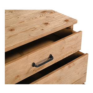 Moe's Home Tade 3-drawer Nightstand - Timeless Solid Pine Craftsmanship Inspired By Irish Antiques And Legacy Brown Solid Pine Wood,Mdf Back Ve-1132-21