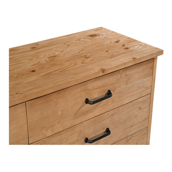 Moe's Home Tade 6 Drawer Dresser - Timeless Solid Pine Furniture Inspired By Irish Antiques For Lasting Strength Brown Solid Pine Wood,Mdf Back Ve-1133-21