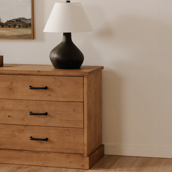 Moe's Home Tade 6 Drawer Dresser - Timeless Solid Pine Furniture Inspired By Irish Antiques For Lasting Strength Brown Solid Pine Wood,Mdf Back Ve-1133-21