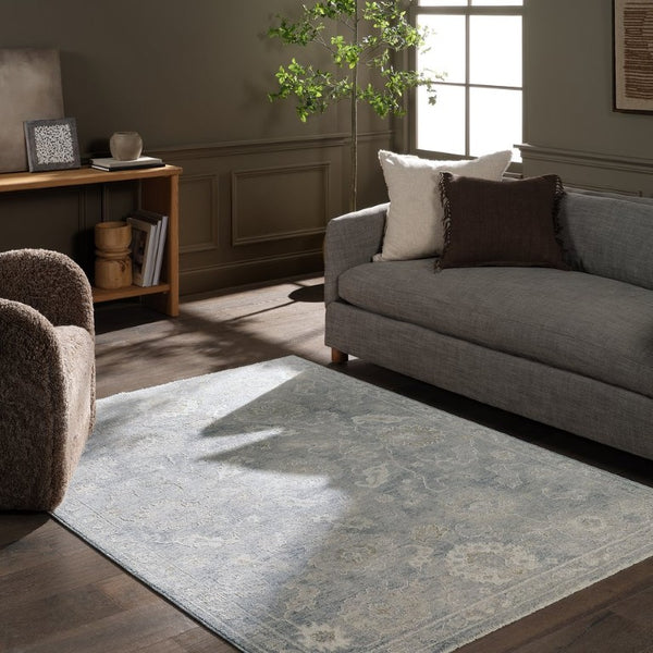 Jaipur Living Jaipur Alara Powerloomed Oushak Runner 3X9 – Plush 0.5" Pile, Gold & Yellow Tones, Durable Polyester Blue RUG165945