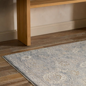 Jaipur Living Jaipur Alara Powerloomed Oushak Runner 3X9 – Plush 0.5" Pile, Gold & Yellow Tones, Durable Polyester Blue RUG165945